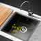 Cefito 44x44cm Stainless Steel Kitchen Sink Single Bowl Black