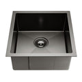 Cefito 44x44cm Stainless Steel Kitchen Sink Single Bowl Black