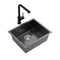 Cefito 44x44cm Stainless Steel Sink Black Pull Out Mixer Tap