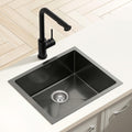Cefito 44x44cm Stainless Steel Sink Black Pull Out Mixer Tap