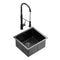 Cefito Stainless Steel Sink 51x45cm Single Bowl Black Mixer Tap