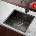 Cefito Kitchen Sink 51x45cm Stainless Steel Single Bowl Black