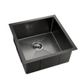 Cefito Kitchen Sink 51x45cm Stainless Steel Single Bowl Black
