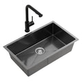 Cefito Stainless Steel Sink 60x45cm Single Bowl Pull Out Tap