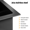 Cefito Stainless Steel Sink 60x45cm Single Bowl Pull Out Tap