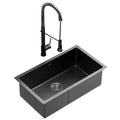 Cefito Stainless Steel Sink 70x45cm Single Bowl Pull Out Mixer