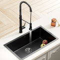 Cefito Stainless Steel Sink 70x45cm Single Bowl Pull Out Mixer