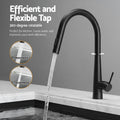 Cefito 70x45cm Stainless Steel Sink Black Single Bowl Pull Out Tap
