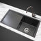 Cefito Kitchen Sink 75x45cm Stainless Steel Single Bowl Black