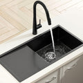 Cefito 75x45cm Stainless Steel Sink Pull Out Mixer Tap Black