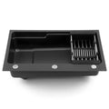 Cefito Kitchen Sink 75x45cm Stainless Steel Single Bowl Black