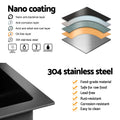 Cefito Kitchen Sink 75x45cm Stainless Steel Single Bowl Black