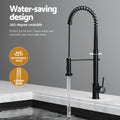Cefito Stainless Steel Sink 77x45cm Double Bowl Black Pull Out Tap