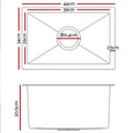 Cefito Kitchen Sink 44x34cm Stainless Steel Single Bowl Nano