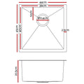 Cefito Stainless Steel Kitchen Sink 44x45cm Handmade