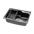 Cefito 61x43cm Stainless Steel Kitchen Sink Single Bowl Black