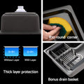 Cefito 61x43cm Stainless Steel Kitchen Sink Single Bowl Black