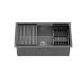 Cefito Stainless Steel Kitchen Sink 70x45cm Single Bowl Black