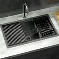 Cefito Stainless Steel Kitchen Sink 70x45cm Single Bowl Black