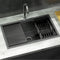 Cefito Stainless Steel Kitchen Sink 70x45cm Single Bowl Black