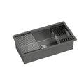 Cefito Kitchen Sink 81x45cm Stainless Steel Single Bowl Black
