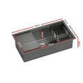Cefito Kitchen Sink 81x45cm Stainless Steel Single Bowl Black