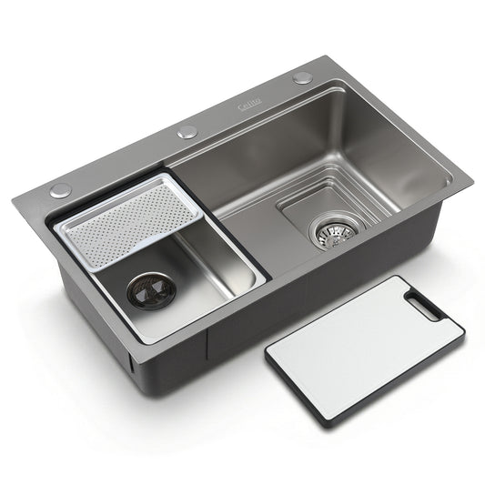 Cefito 304 Stainless Steel Kitchen Sink Bar Basin Millet Grain