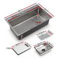Cefito 304 Stainless Steel Kitchen Sink Bar Basin Millet Grain