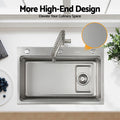 Cefito 304 Stainless Steel Kitchen Sink Bar Basin Millet Grain