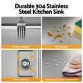 Cefito 304 Stainless Steel Kitchen Sink Bar Basin Millet Grain