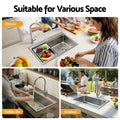 Cefito 304 Stainless Steel Kitchen Sink Bar Basin Millet Grain