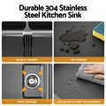 Cefito 304 Stainless Steel Kitchen Sink Bar Millet Grain