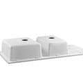 Cefito 1160x500mm Stone Kitchen Sink Double Bowl White
