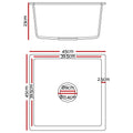 Cefito Stone Kitchen Sink 450x450mm Granite Black Under/Topmount