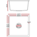 Cefito 450x450mm Granite Stone Kitchen Sink White Under/Top Mount