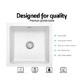 Cefito 450x450mm Granite Stone Kitchen Sink White Under/Top Mount