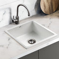 Cefito 450x450mm Granite Stone Kitchen Sink White Under/Top Mount