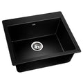 Cefito Stone Kitchen Sink 570x500mm Granite Black Under Topmount