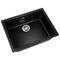 Cefito Stone Kitchen Sink 610x470mm Granite Black Basin