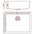 Cefito Stone Kitchen Sink 610x470mm Granite White Basin