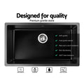 Cefito Stone Kitchen Sink 790x450mm Granite Black Under/Topmount