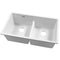 Cefito Stone Kitchen Sink 790x460mm Double Bowl White Granite