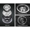 Cefito Kitchen Sink 80x48cm Granite Stone Black