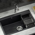 Cefito Kitchen Sink 80x48cm Granite Stone Black
