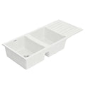 Cefito Granite Double Bowl Kitchen Sink 116x50cm White