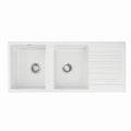 Cefito Granite Double Bowl Kitchen Sink 116x50cm White