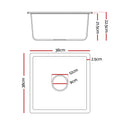 Cefito Granite Stone Kitchen Sink 38x38cm Single Bowl White