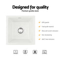 Cefito Granite Stone Kitchen Sink 38x38cm Single Bowl White
