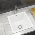 Cefito Granite Stone Kitchen Sink 38x38cm Single Bowl White