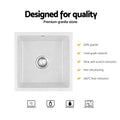 Cefito Granite Stone Kitchen Sink 45x45cm Single Bowl White